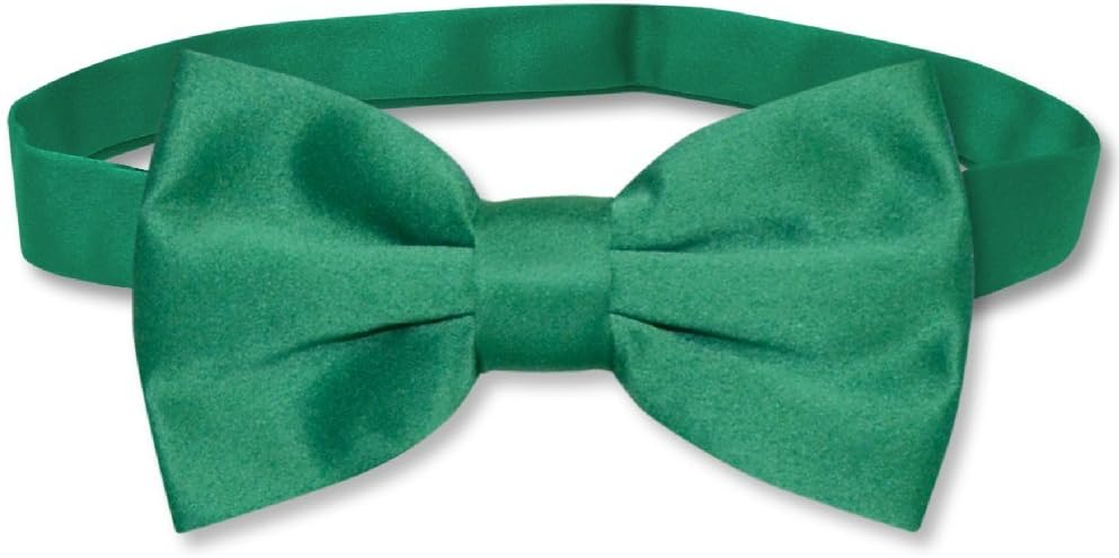 Vesuvio Napoli BOWTIE Solid EMERALD GREEN Color Men'S Bow Tie Suit Accessory for Tuxedo or Suit