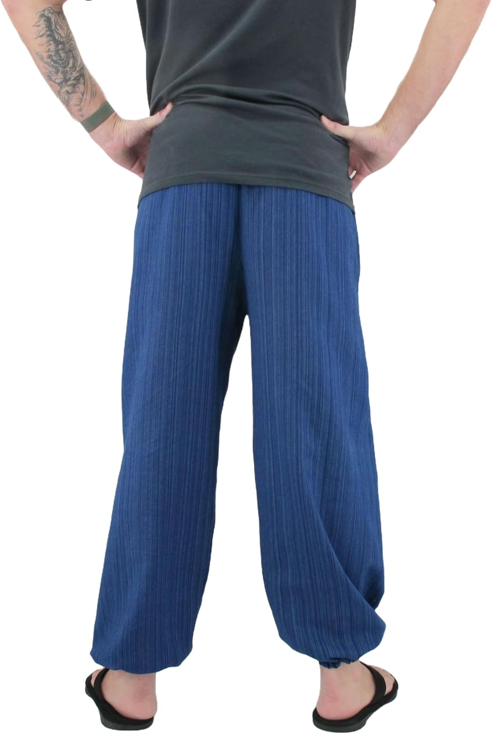 Love Quality Baggy Pants Men'S One Size Cotton Harem Pants Hippie Boho Trousers image number 3