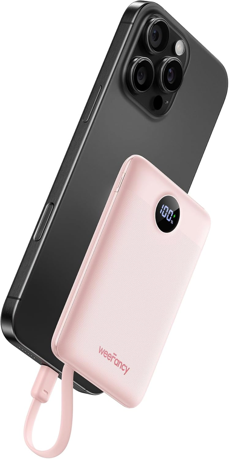 Power Bank for Iphone Weefancy Mini Powerbank 22.5W Fast Charging Slim USB C Portable Charger Built-In Cables Small Battery Pack 10000Mah Travel Essential Charger for Iphone Samsung Google LG, Etc