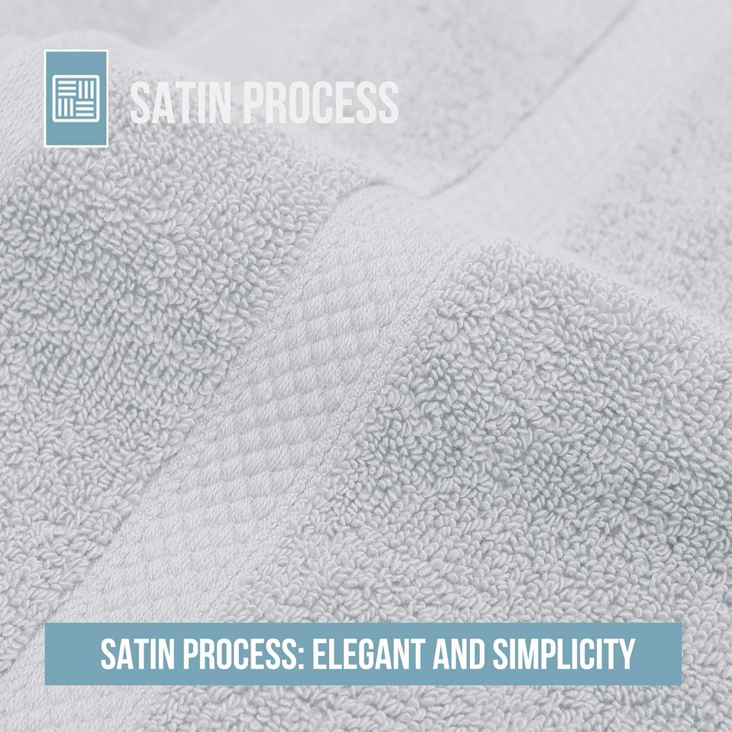 Justlinen Bath Sheet - 2 Piece Luxurious Jumbo Bath Sheet (90X180Cm) 100% Combed Cotton 650 GSM Super Soft Fluffy Plush Highly Absorbent Extra Large Bath Towel Hotel & Spa Bathroom Towels-Silver image number 5