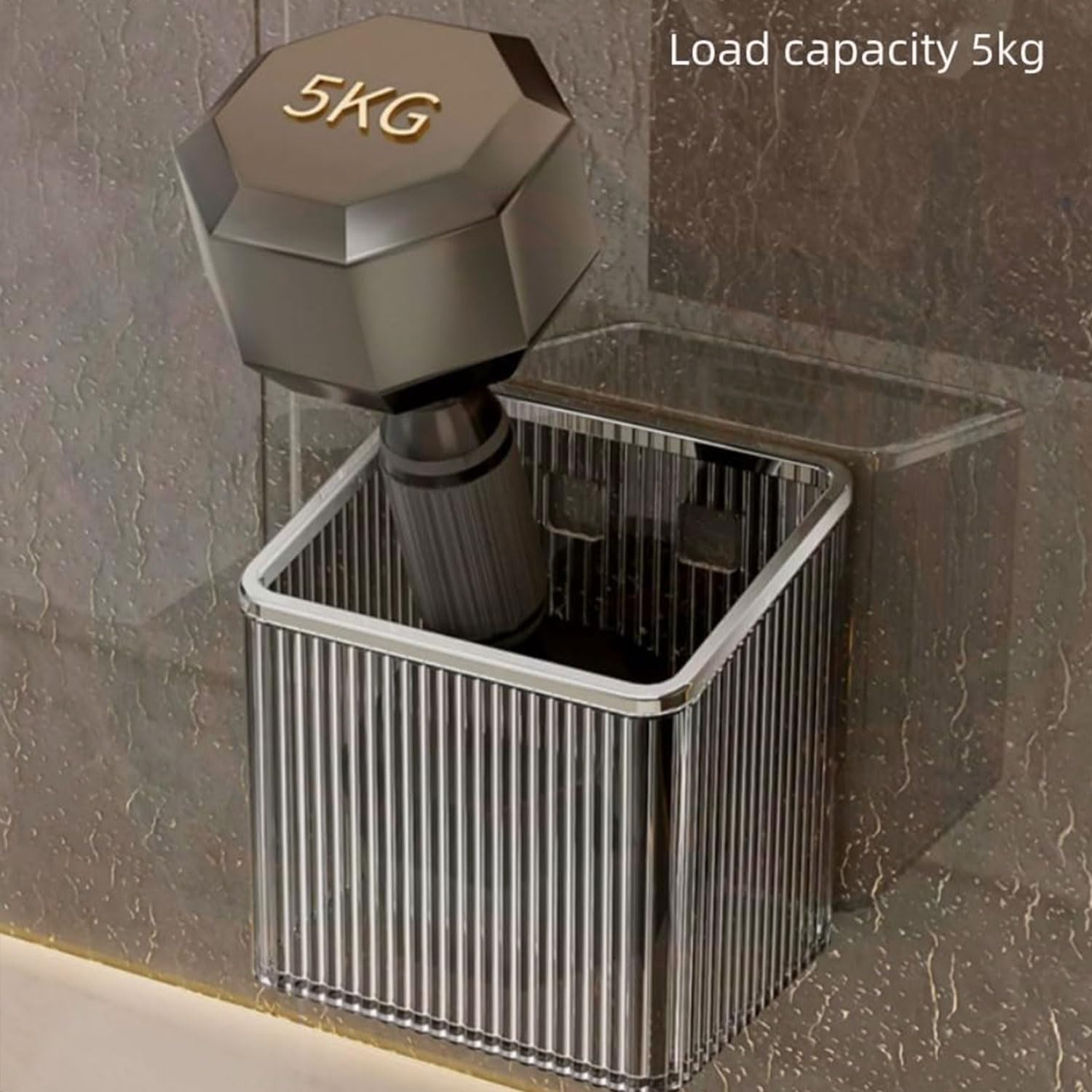 YIRANJIA 2-Pack Adhesive Shower Organizer for Bathroom Tooth Brush,Toothpaste,Razor,Makeup Brush,Cosmetic Bucketsilver image number 2