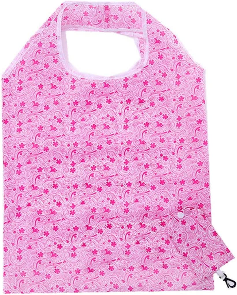 6 Pack Fold up Shopping Bag Reusable Grocery Bags Foldable Portable Storage Bags and Handy Travel Bags for Shopping,Outdoor Travel,Camping Hiking Random Pattern