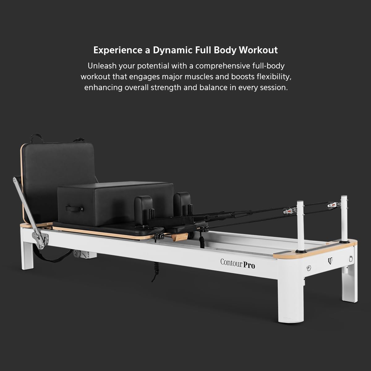 Lifespan Fitness Contour Pro Studio Aluminium Reformer Pilates Bed Set image number 6