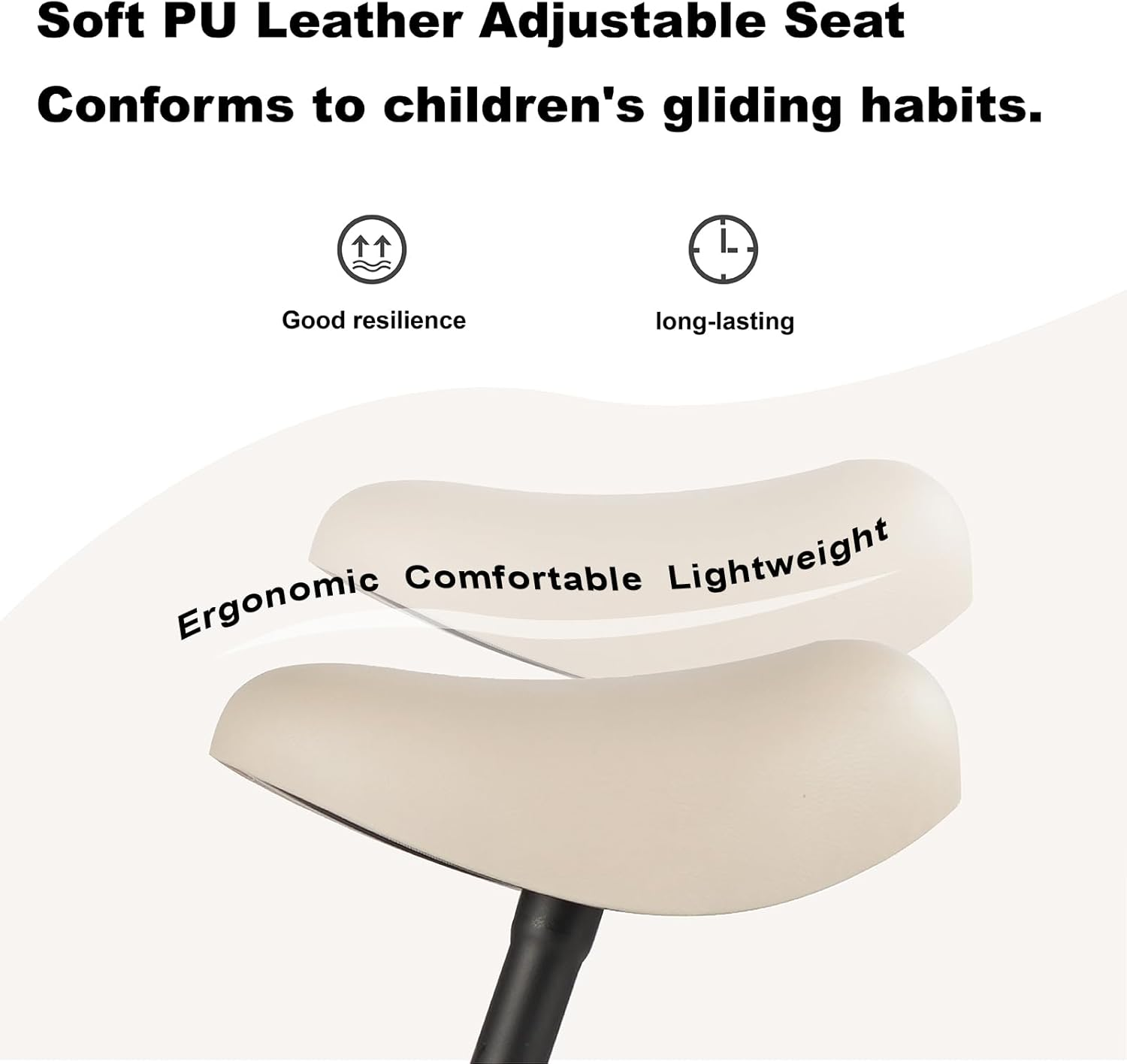 Qplay Toddler Balance Bike for 2 to 4 Year Old,10" Kids Balance Bikes with Footrest & Adjustable Seat &ndash; Toddler Gifts Bike for Boys Girls Push Bike Training Balancing Bicycle Easy Assembly - Black image number 5