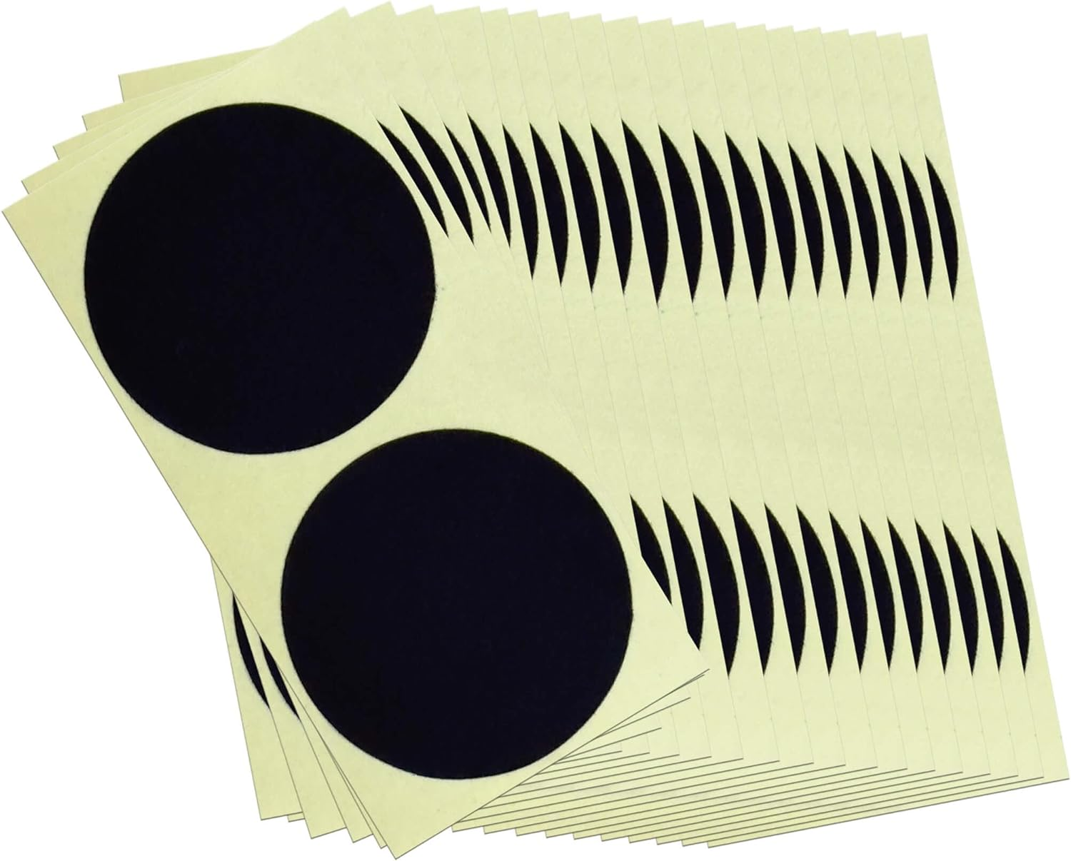 Round Match Striker Paper, Adhesive Backed Pure Black Striker Paper, 1.5 Inch Circle(Pack of 40)