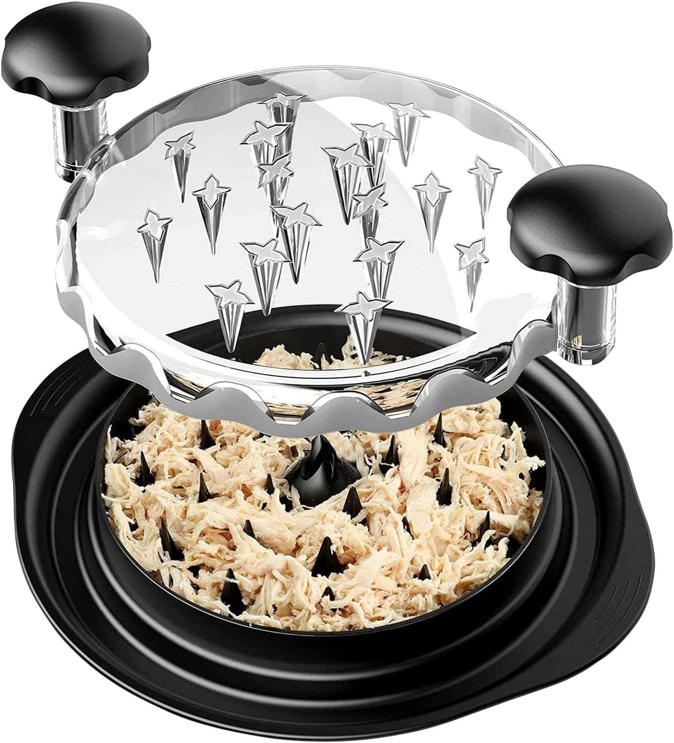 Chickenshredder, Visible Chicken Breast Shredder Tool Twist, Large Meat Shredder Machine - Ergonomic Handle, Dishwasher Safe, Anti-Slip, Cleaning Brush, Heat Resistant image number 3