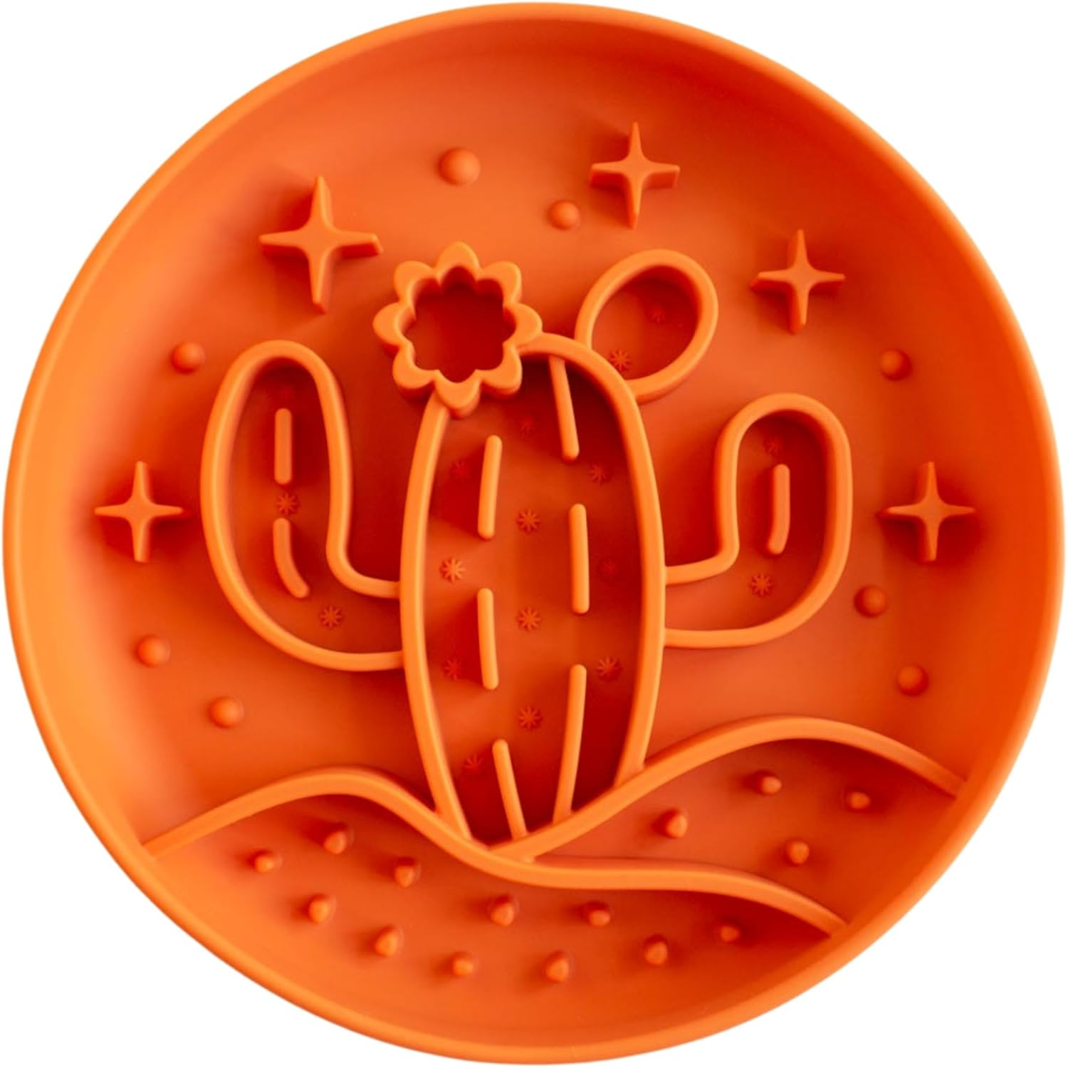 Tails & Whiskers Cactus Slow Feeder Dog Bowl for Dogs and Cats, Enrichment anti Gulping Pet Food Bowl (Green)