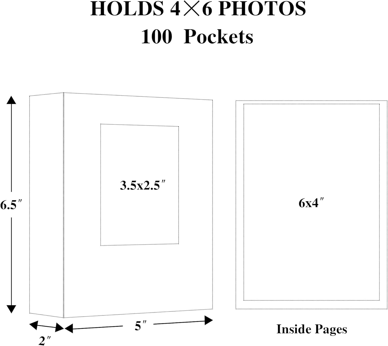 Photo Album 4X6 100 Photos Leather Cover Wedding Photo Albums Extra Large Capacity Picture Book with Beautiful Prints Presents for Wedding Baby Vacation Red image number 3