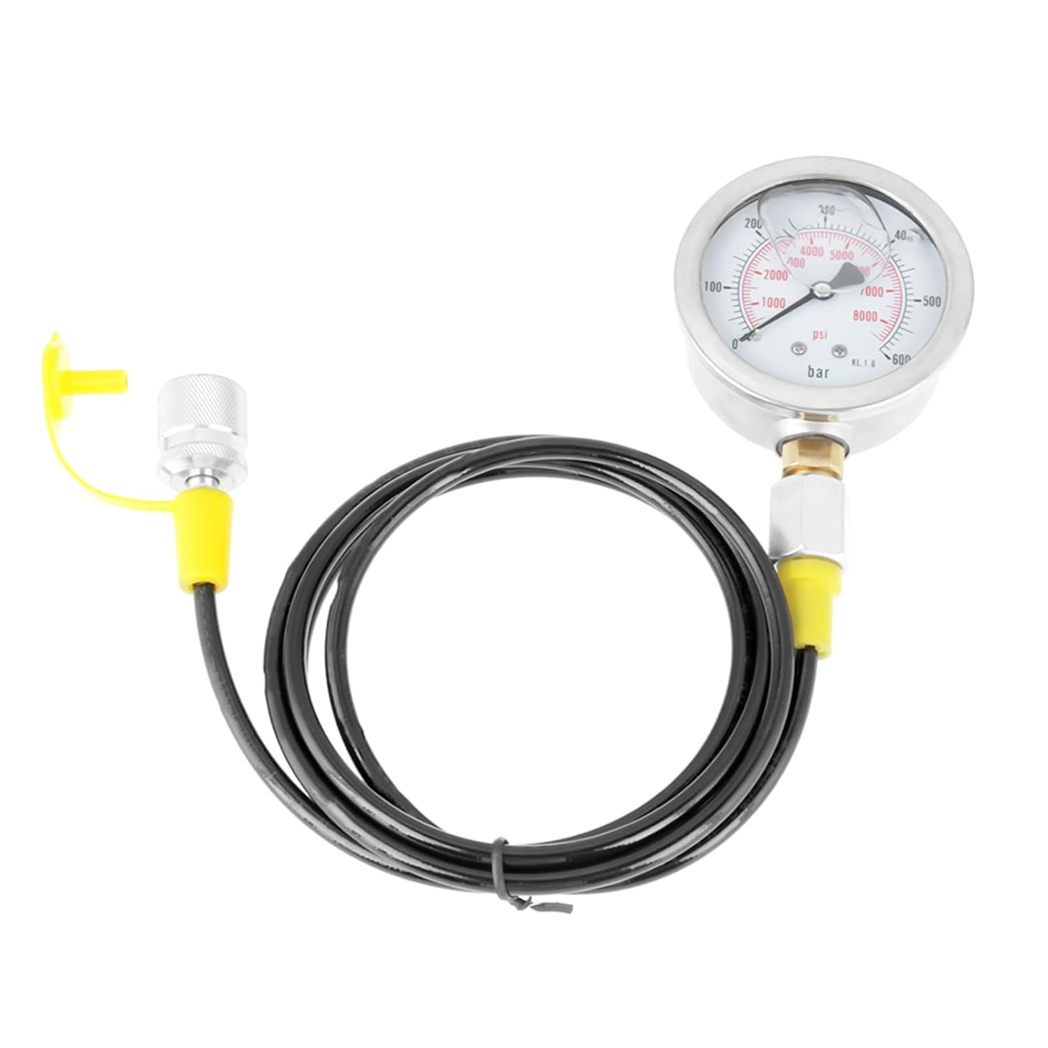 EVTSCAN Hydraulic Pressure Test Kit, with 0 to 600 Bar Pressure Gauge and 4.9Ft High-Pressure Hydraulic Hose, for Machinery, Automotive, Industrial image number 6