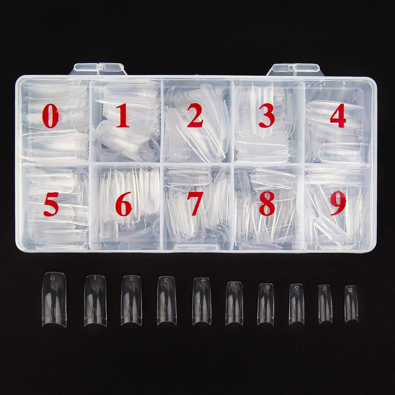 Acrylic Nail Tips White 500Pcs French Artificial False Tip for Manicure Nails Art Salons & Home DIY