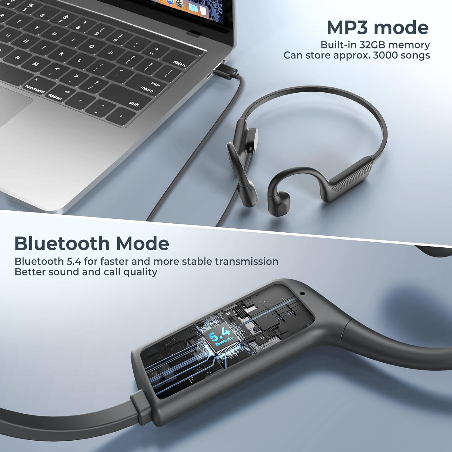 Relxhome Translator Headphones, Bluetooth 5.3, IPX5 Waterproof, 50 Hours Play Time image number 5