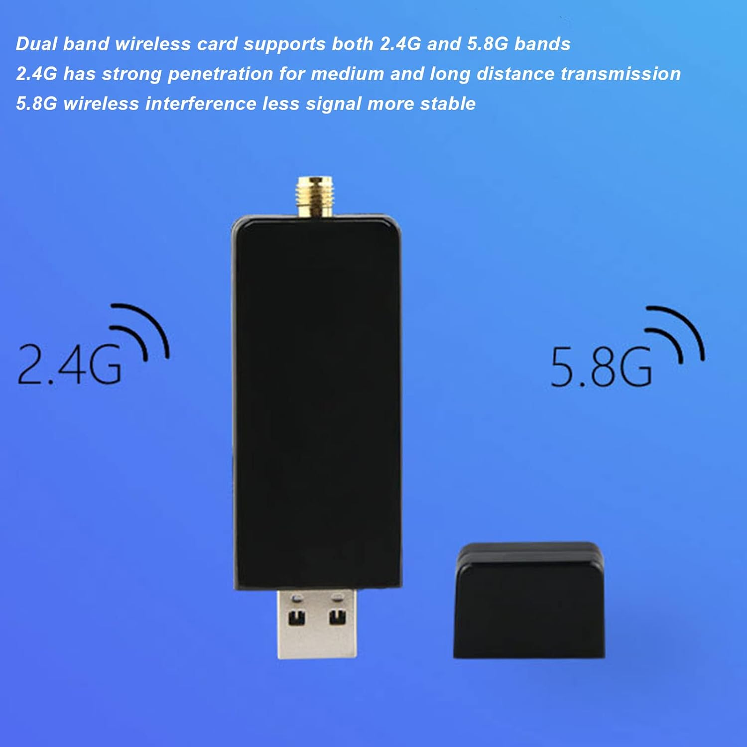 USB 3.0 Interface,W50L 5DB RTL8812AU Dual Band Wireless Network Card with AP Mode, 300+866Mbps Speed for Android, XP, Win7, 8, Win10 image number 6