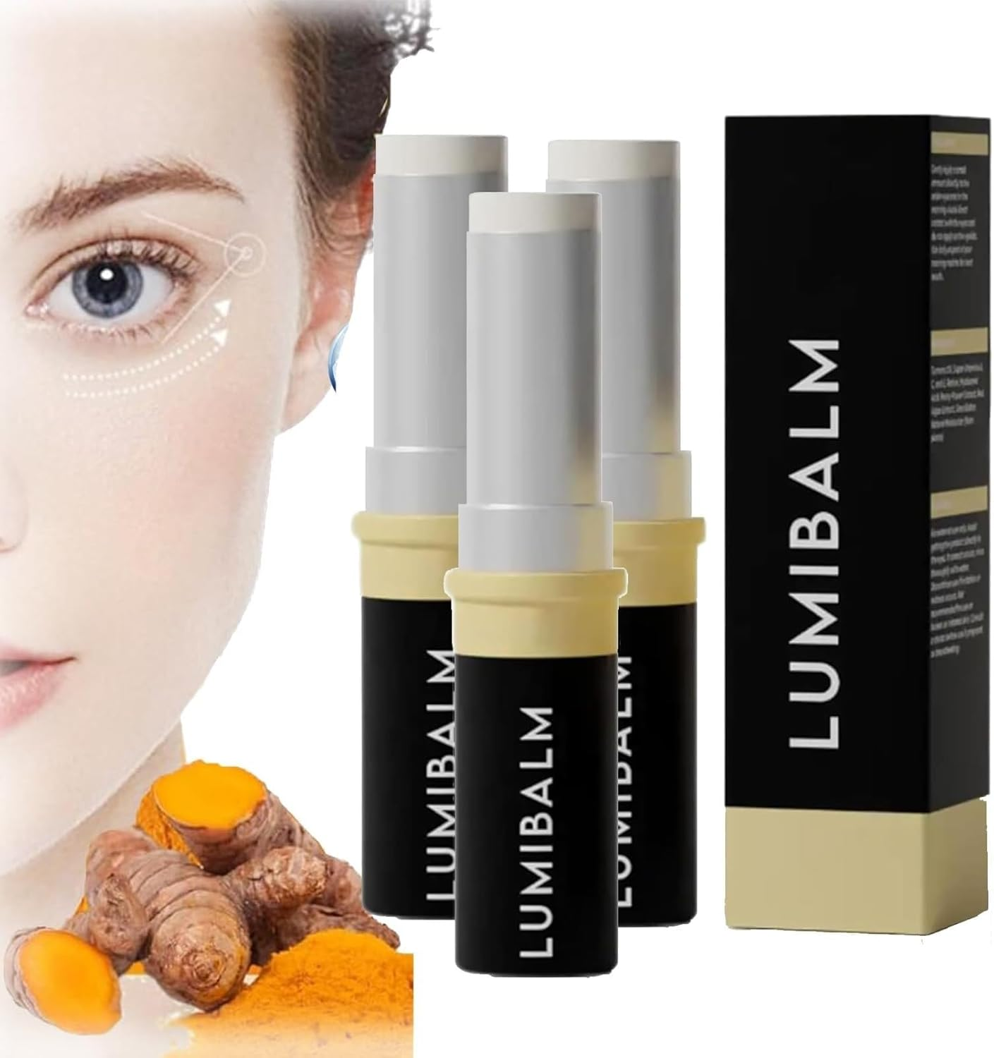 Lumibalm Stick for under Eye Bags, Lumistick for Eye Bags, Lumibalm Eye Serum Stick, Antiaging Eye Cream Stick, Reduce Fine Lines, Erases Eye Bags within Minutes(2Pcs)