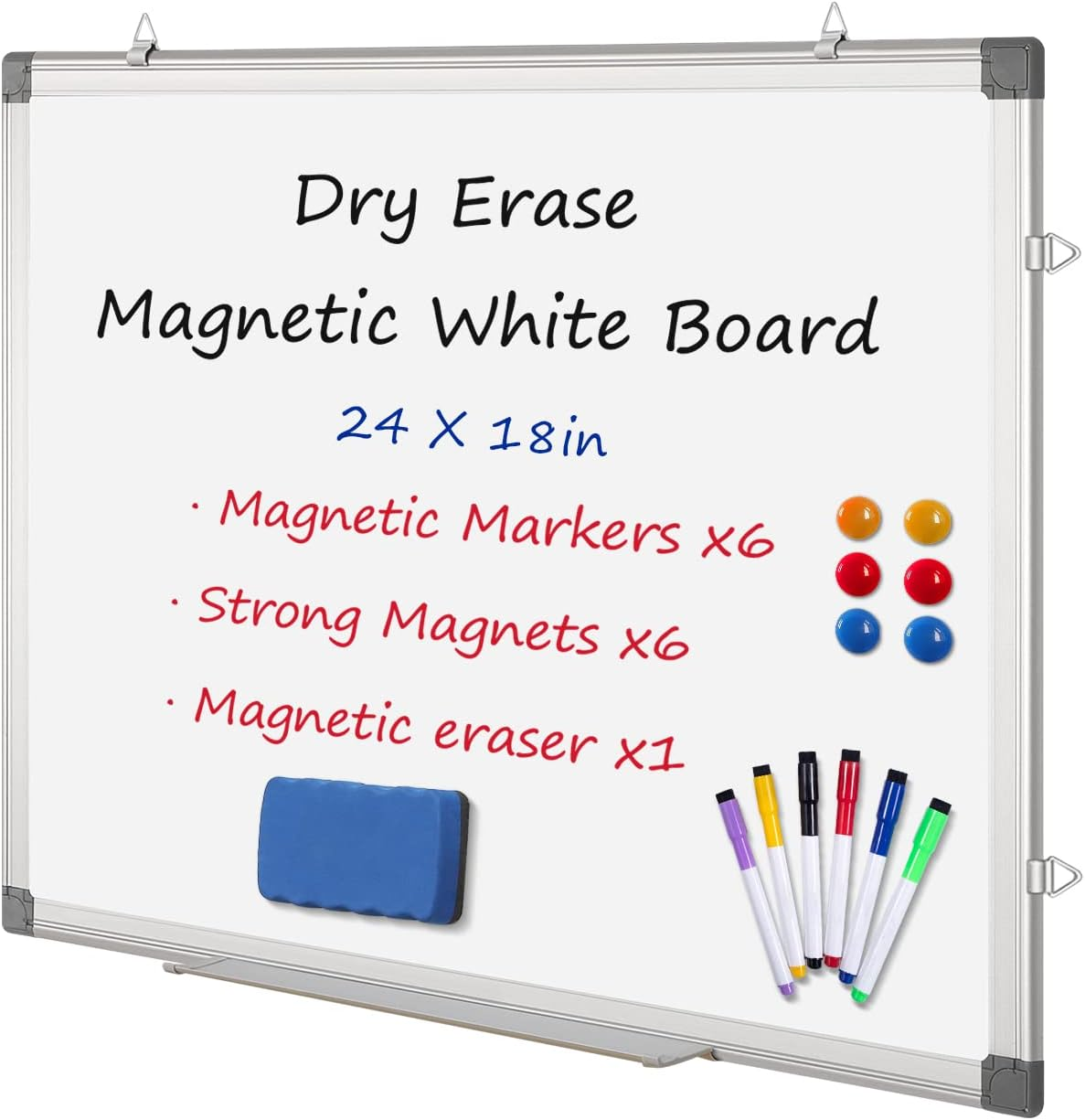 Magnetic Whiteboard Wall Hanging Dry Erase White Board, 60 X 45 CM Writing Boards for Office School and Home image number 6