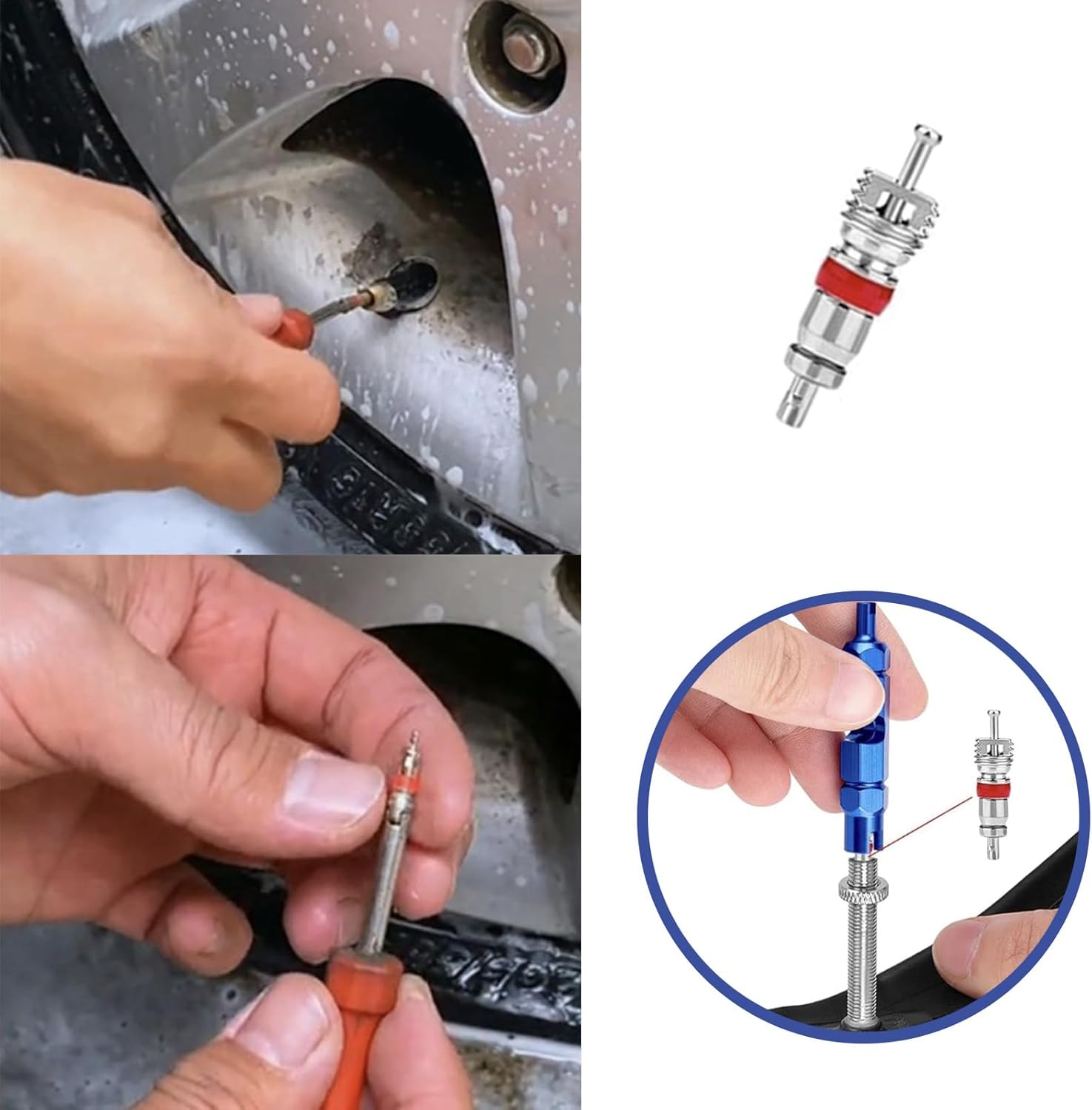 44Pcs Tire Valve Tool, Installation Tools Tire Pullers Tire Valve Core Tool Kit, Electric Vehicles, Bicycles, Motorcycles Tyre Repair Kit image number 6