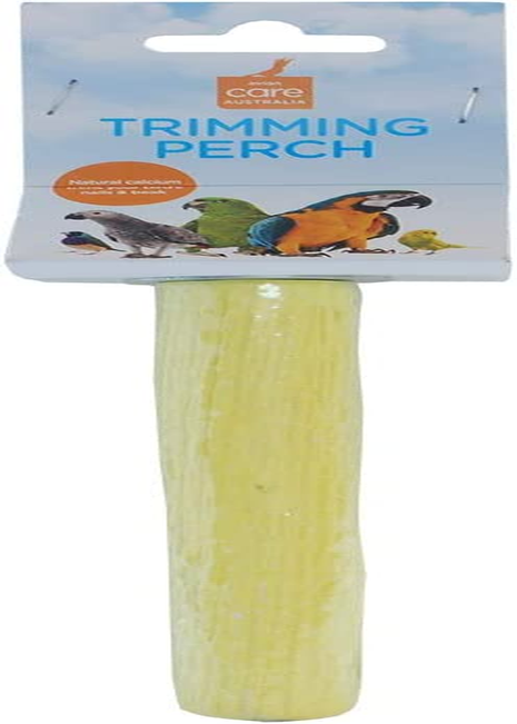 Avian Care Bird Calcium Perch 14Cm, Pink &ndash; Natural Beak & Nail Trimmer, Calcium Supplement for Birds, Tapered Design Reduces Stress on the Leg & Foot Muscles, Easy to Attach