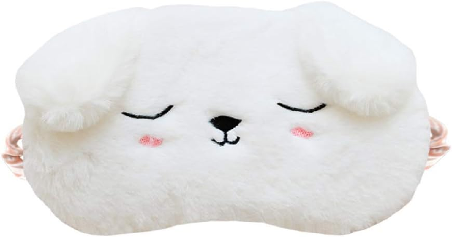 Cute Animal Sleeping Mask Soft Plush Eye Mask Blindfold Cover for Kids Girls Women Home Sleeping Traveling (Colorful Cat)