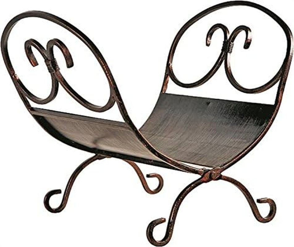 Rocky Mountain Goods Decorative Indoor Log Rack - Heavy Duty Iron with Antique Bronze Finish - Perfect Size for Indoor Use - Pre Assembled - Decorative Log Holder Design and Finish image number 6