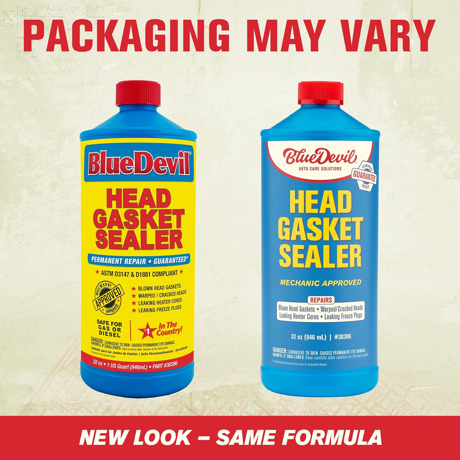 Bluedevil Products 38386 Head Gasket Sealer - 1 Quart image number 1