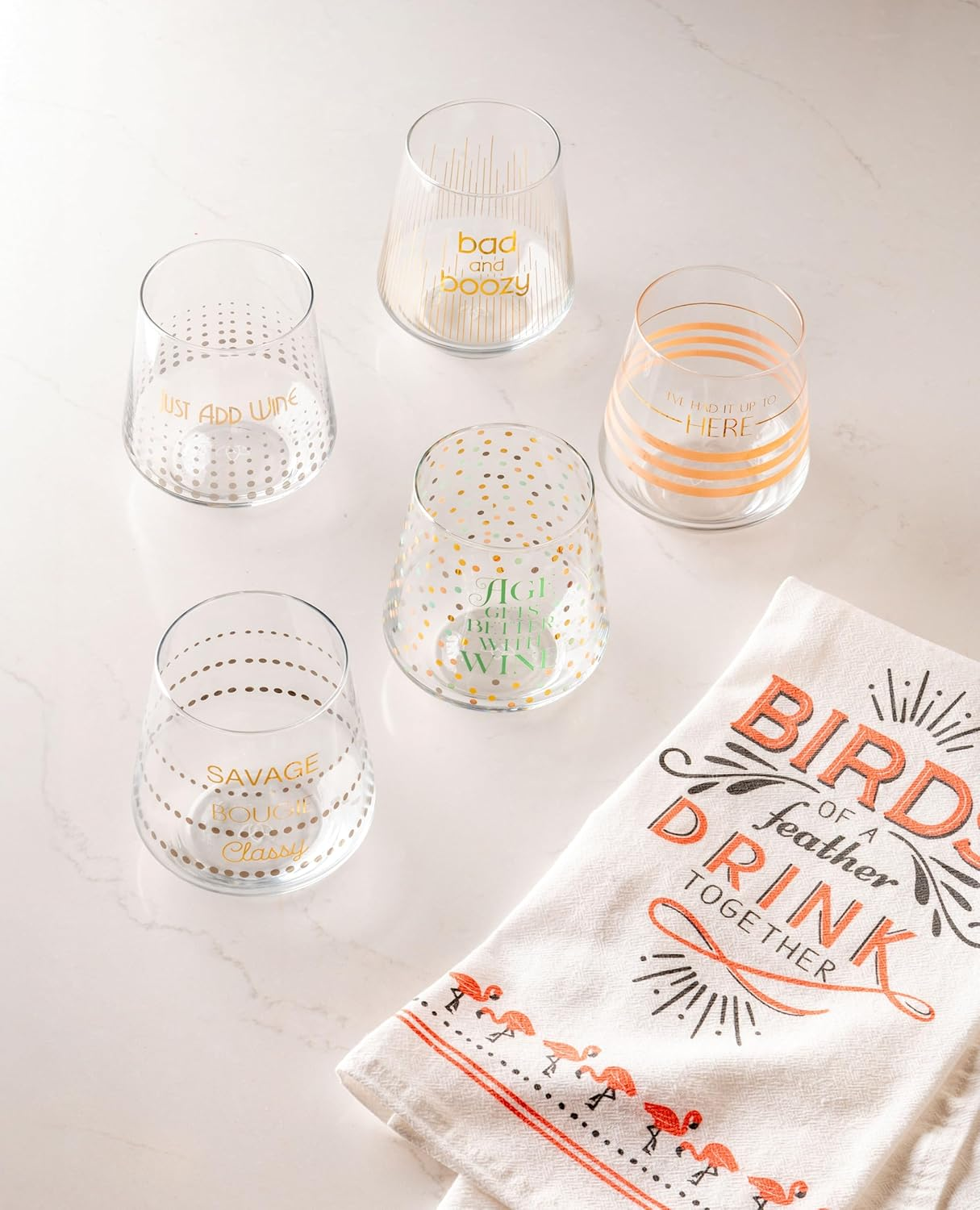 Karma Cheeky Flour Sack Tea Towel - 100% Cotton Hand Towels for the Kitchen - Witty Fun Home Decor - Bring Tequila - Bring Tequila image number 2