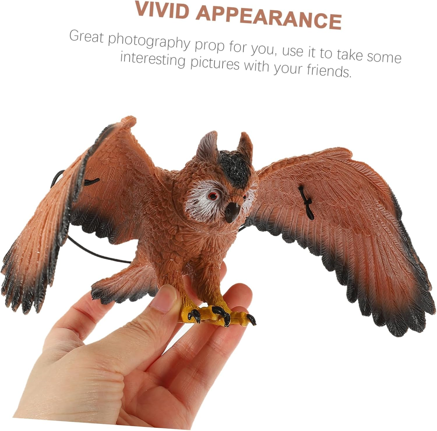 OFFSCH Hanging Rotating Owl Bird Deterrent Ornament Outdoor Garden Yard Bird Repellent Devices for outside Decorative Owl Statue for Pigeon Seagull and Bird Deterrents image number 1