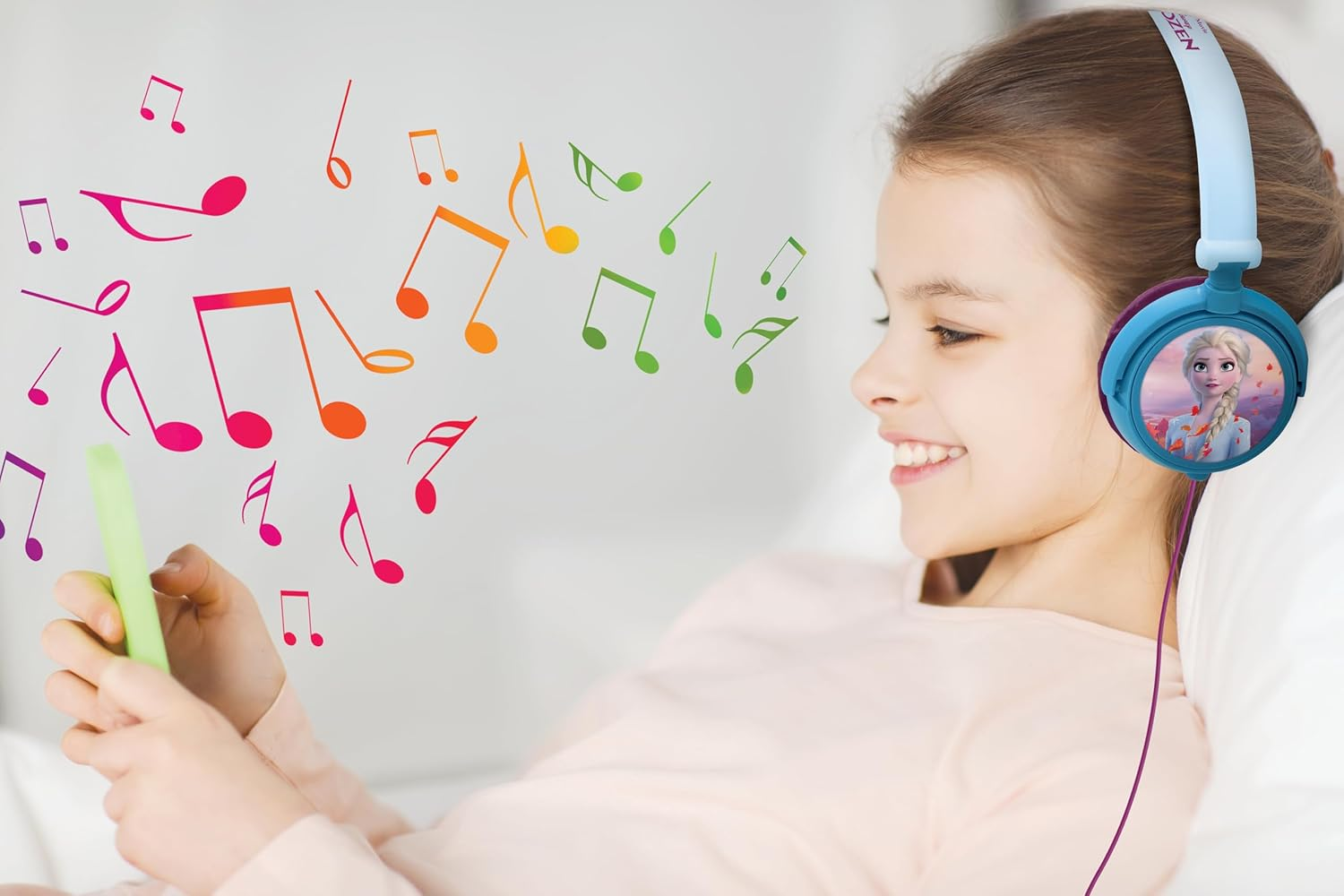 Lexibook Disney Frozen Elsa Stereo Headphones, Kid-Friendly Power, Foldable and Adjustable, Blue/Black, HP010FZ image number 5