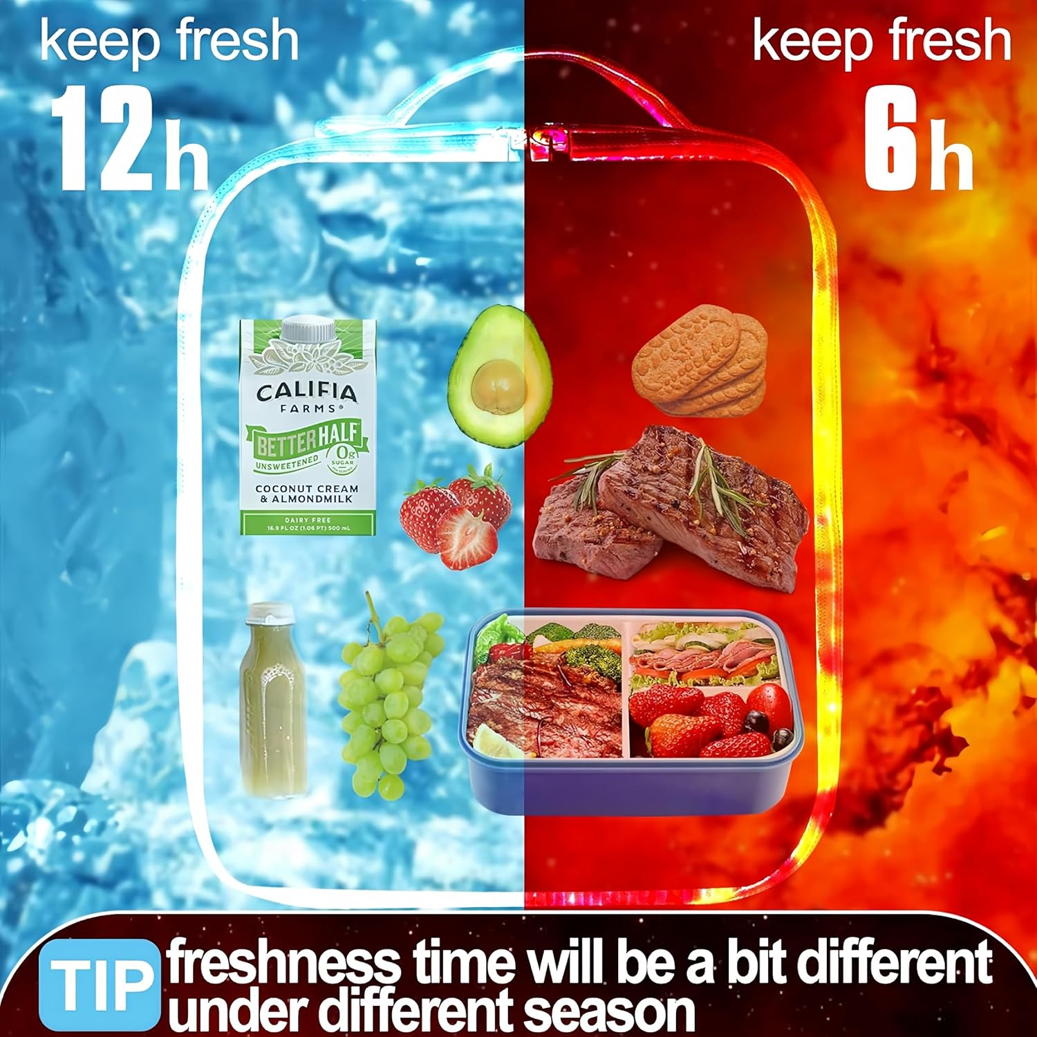 Lunch Bag for Women Cute Insulated Lunch Box Small Cooler Bag Adult Work Lunch Bag image number 5