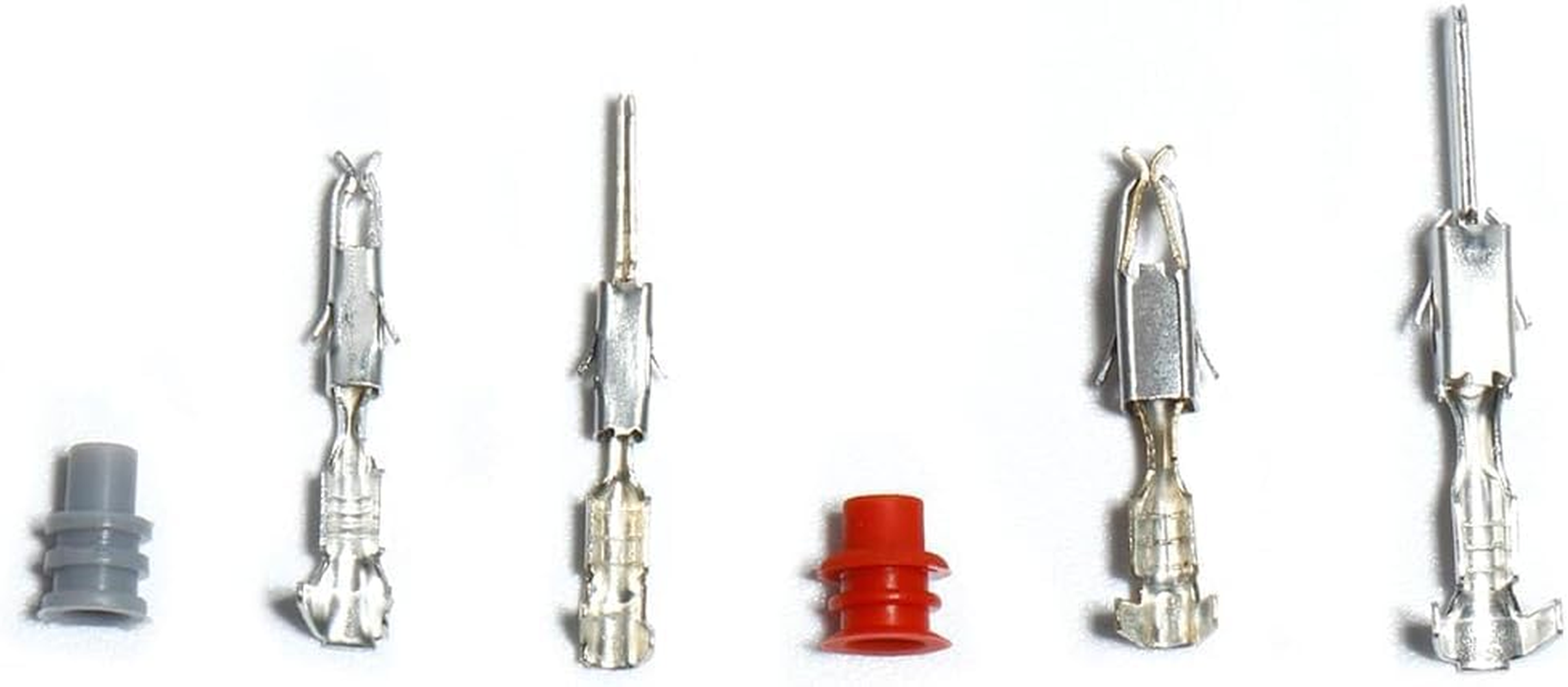 Aikoolwer Connector Pins Kit Terminal Pin Automotive 1.5Mm 3.5Mm Male Female Auto Electric Non-Insulated Plug Crimp Motorcycle ATV image number 1