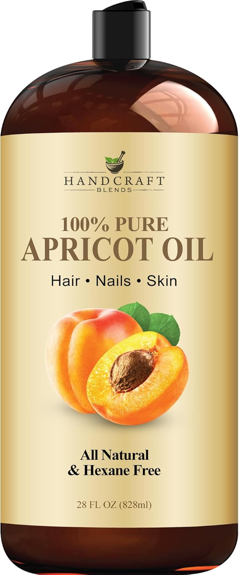 Handcraft Blends Apricot Kernel Oil - 28 Fl Oz - 100% Pure and Natural - Premium Grade Oil for Skin and Hair - Carrier Oil - Hair and Body Oil - Massage Oil - Cold-Pressed and Hexane-Free image number 5