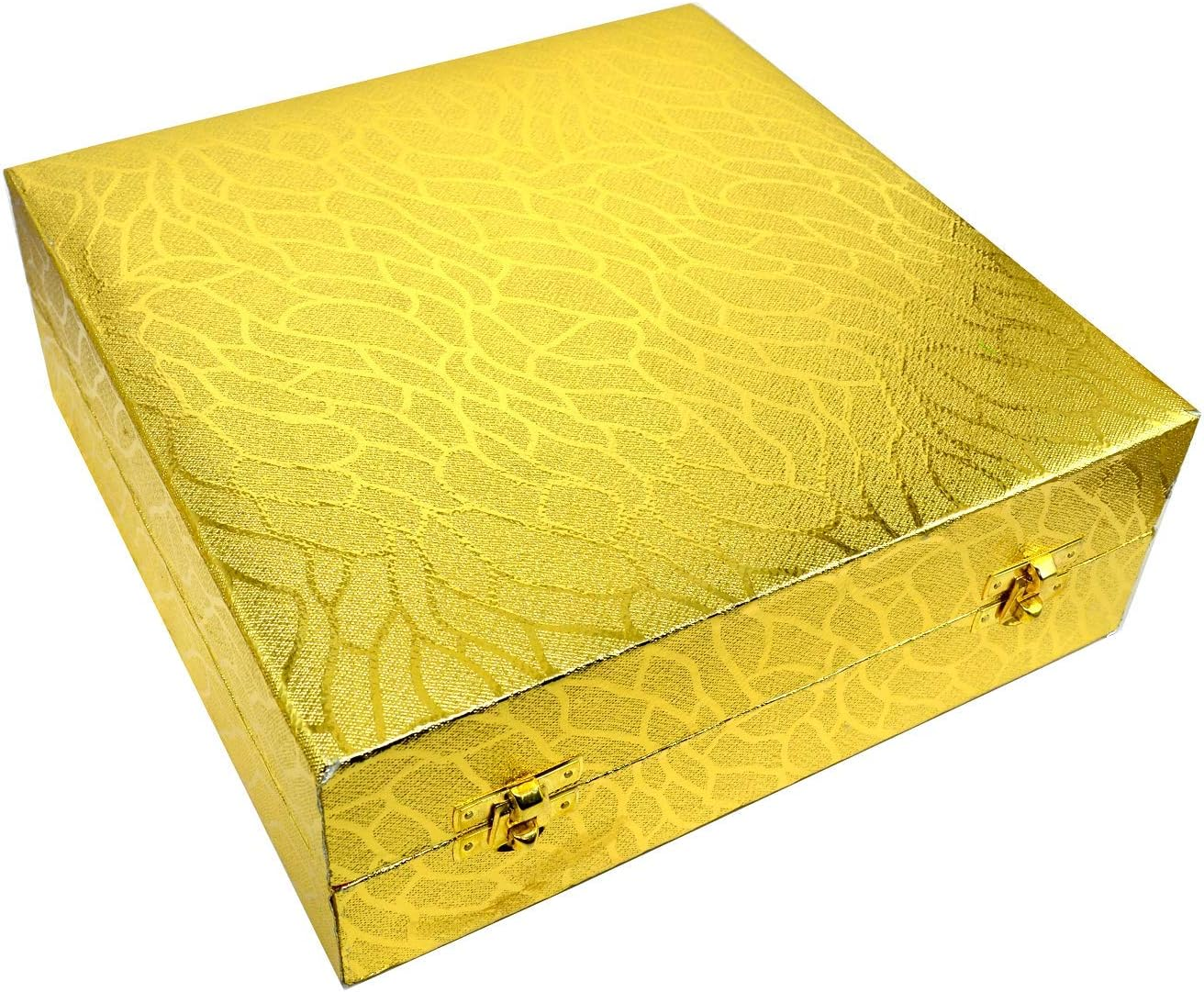 Samyuktha Beautifulpooja Thali Set with Gift Box -Indian Festival Puja Thali for Navratri | Golden Color Pooja Thali Box | Pooja Thali Set | Pooja Thali for Home/Temple/Mandir image number 3