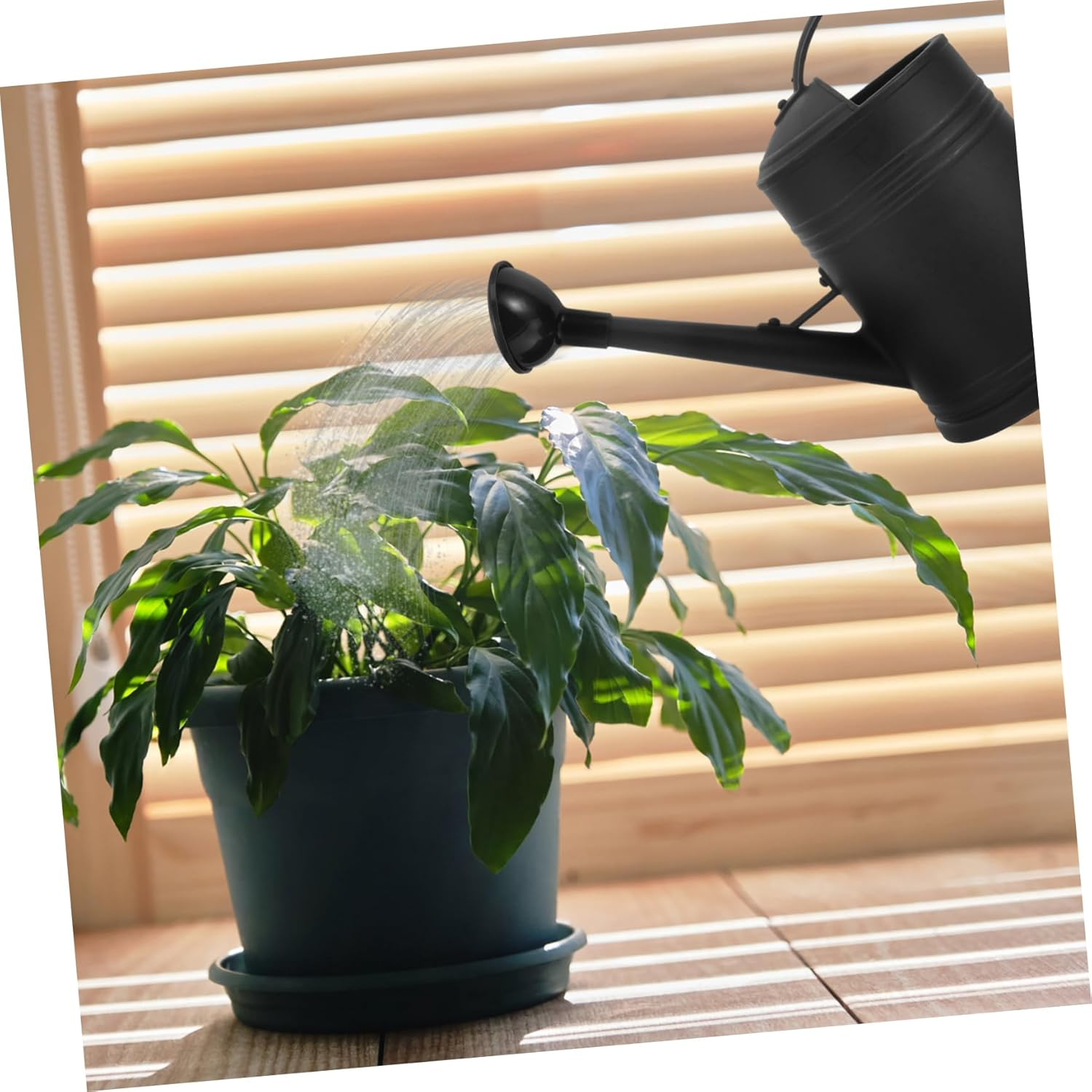 Large Capacity Watering Can for Garden Watering Convenient Indoor Plant Care Plastic Sprinkling Can for Flower Garden - Yellow image number 2