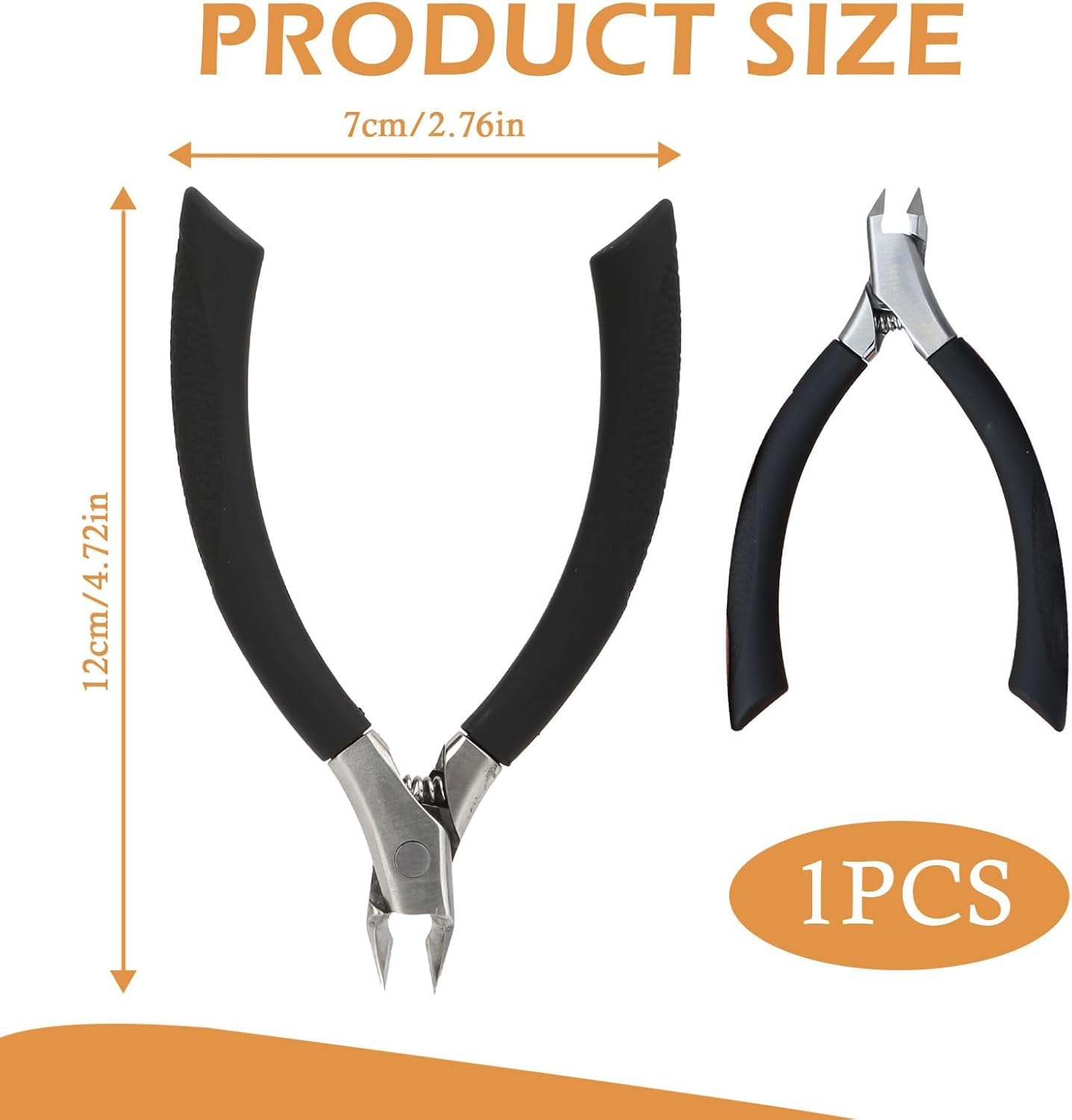 Teccfly Ingrown Nail Clippers for Ingrown Toenail Prevention,Precision Thick Toenail Clipper for Ingrown and Curly Nails, Straight Blade Nail Clippers with Ergonomic Handle,Toenail Clippers for Seniors Adults Men and Women image number 6