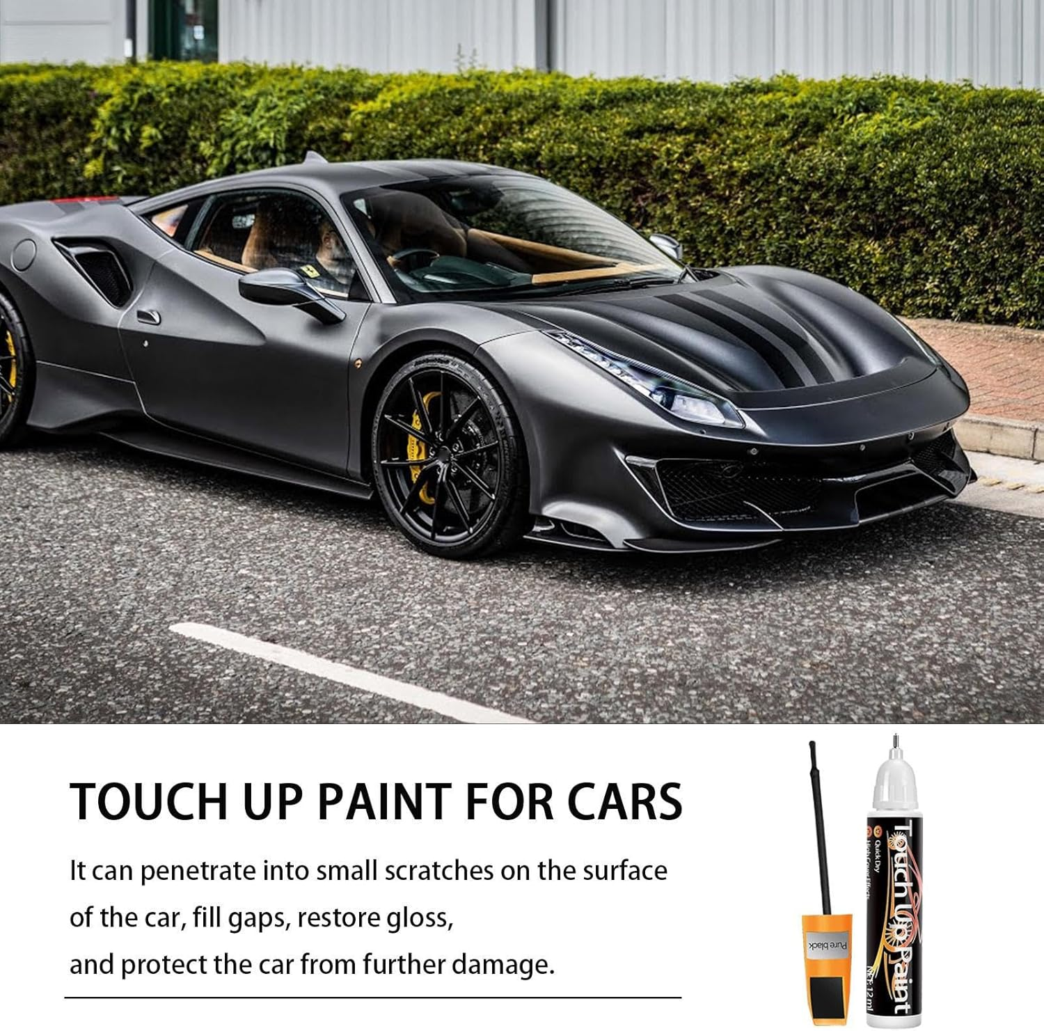 Car Touch-Up Paint Pen,Touch-Up Paint Pen and Car Scratch Remover | 2-In-1 12Ml Car Paint Pen for Deep Scratches, Various Cars, Vehicles, Paint Repair Buniq image number 3