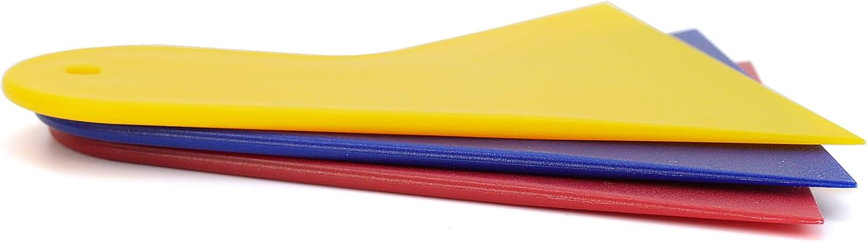 Umaki Vinyl Wrap Squeegee Car Body Filler Spreaders Paint Scraper Decal Applicator Plastic Small Scraper Set Window Tint Squeegee, Wallpaper Smoothing Tool, (15Piece,Three Colors) image number 1