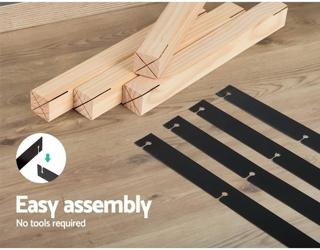 Artiss 4 Tier 12 Bottle Wine Rack, Wooden Timber Wines Bottles Storage Racks Holder Freestanding Display Organiser for Kitchen Cellar Bar, Stackable Modular Pine Wood 32 X 32 X 23.5Cm image number 1