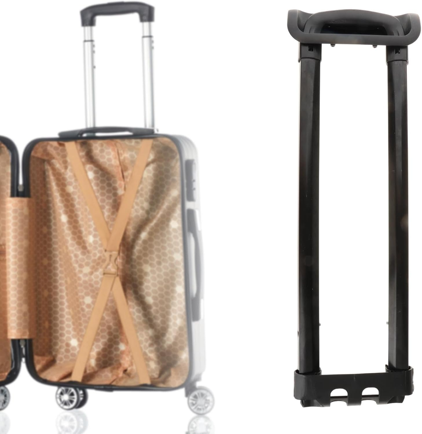 Generic Telescopic Suitcase Handle Replacement for Travel Suitcase, Easy Installation, Pull Rod for Rolling Suitcase, as Described, 61Cmx16.5Cm image number 1