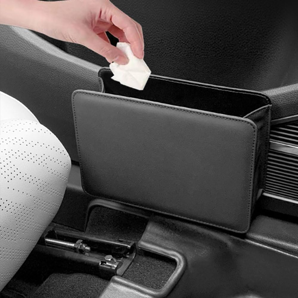 Car Hanging Trash Can for Car Door, Foldable Car Trash Can with 2 Roll Garbage Bags image number 6