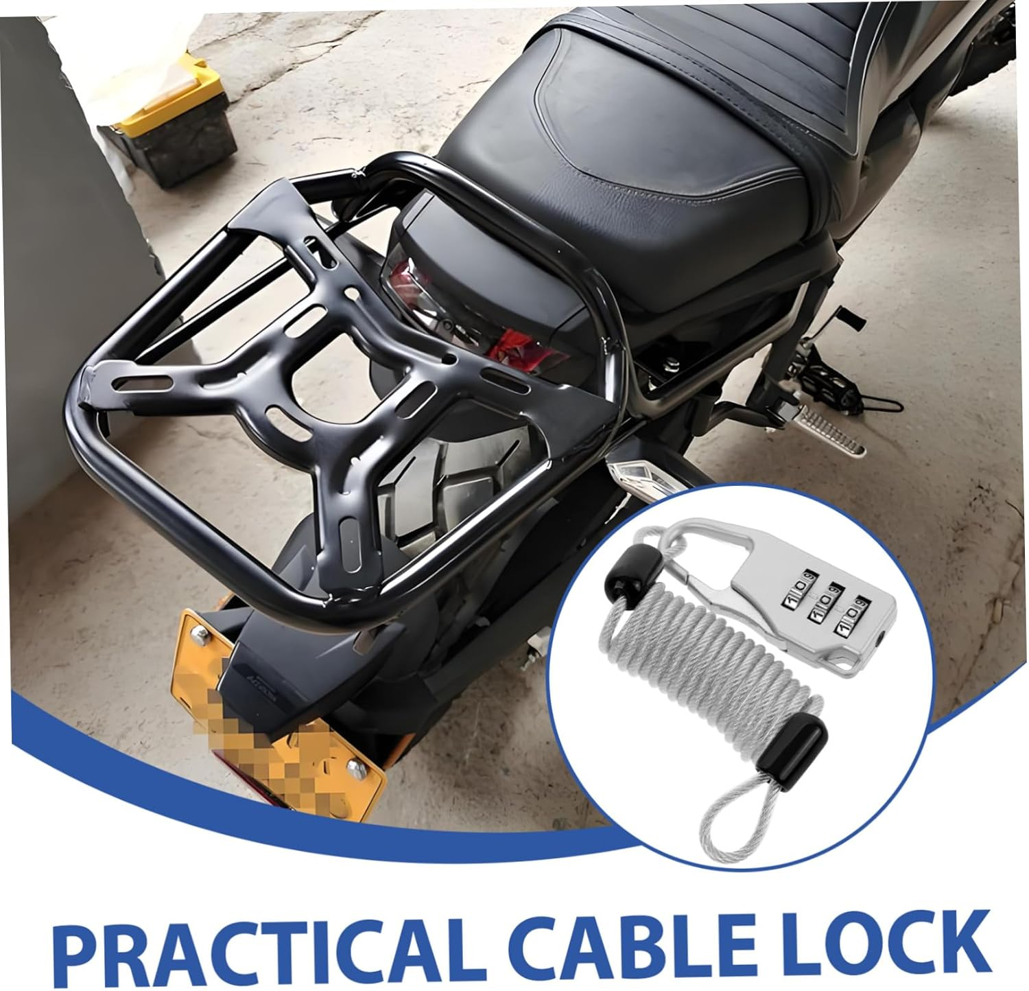 Gatuida Theft Wire Rope Lock Cable Locks for Ski Snowboard Kayak Travel Portable image number 2