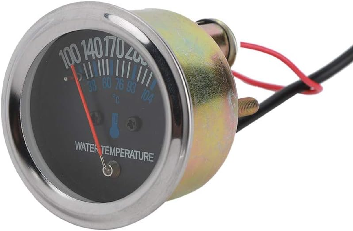 Metal Car 52Mm Mechanical Water Temperature Thermometer Gauge 12V Yellow Light image number 3