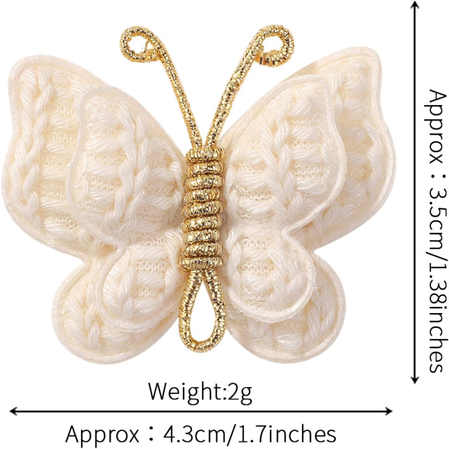 JOVALA 12PCS Baby Girl Hair Bow Clips Mini Butterfly Knitted Hair Clip Barrettes Wedding Hair Accessories for Infants Toddlers Baby Kids image number 3