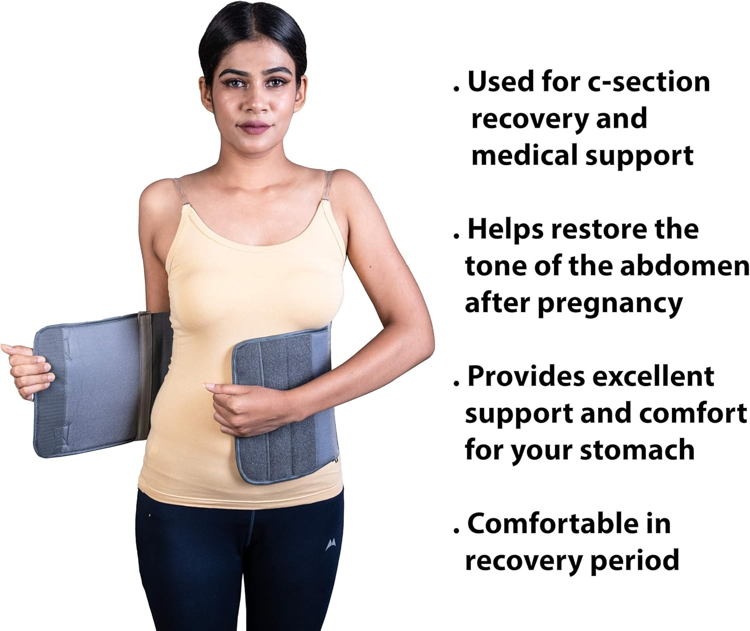 Wc_Abdominal Belt Full Elastic Binder after C-Section Delivery for Women for Slim Support Maternity Tummy Waist Belly Trimmer Fat Burner Operative Postpartum Recovery Girdle Belt image number 6