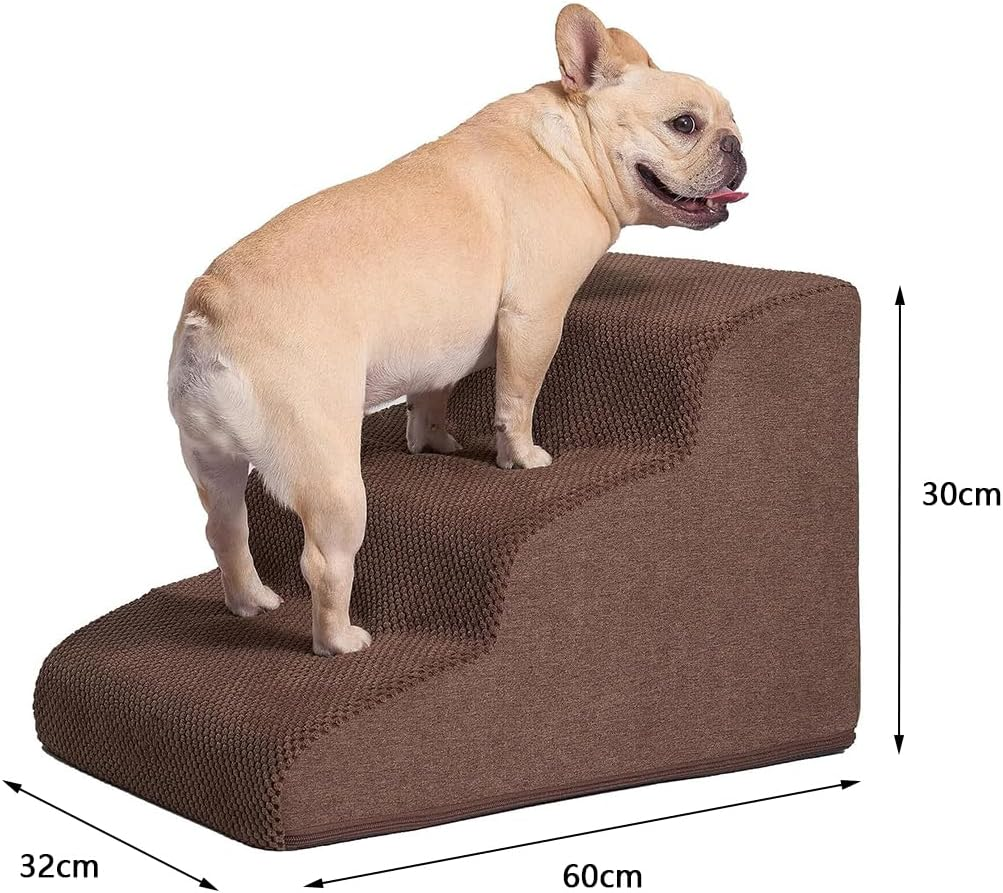 Sturdy Dog Stairs and Ramp for Beds or Couches Pet Stairs High Density Expand Foam, Pet Ramp with Washable Cover image number 5