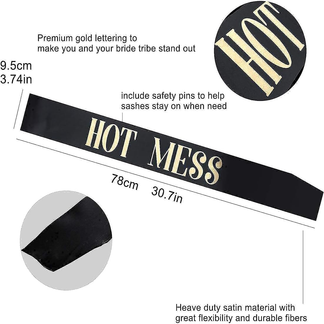 Bachelorette Party Sashes, 18 Pack Bride Tribe Funny Bridesmaid Sash Set, Bride to Be Sash Team Bride Sash for Bachelorette Hen Party and Bridal Shower Engagement Wedding Party image number 4