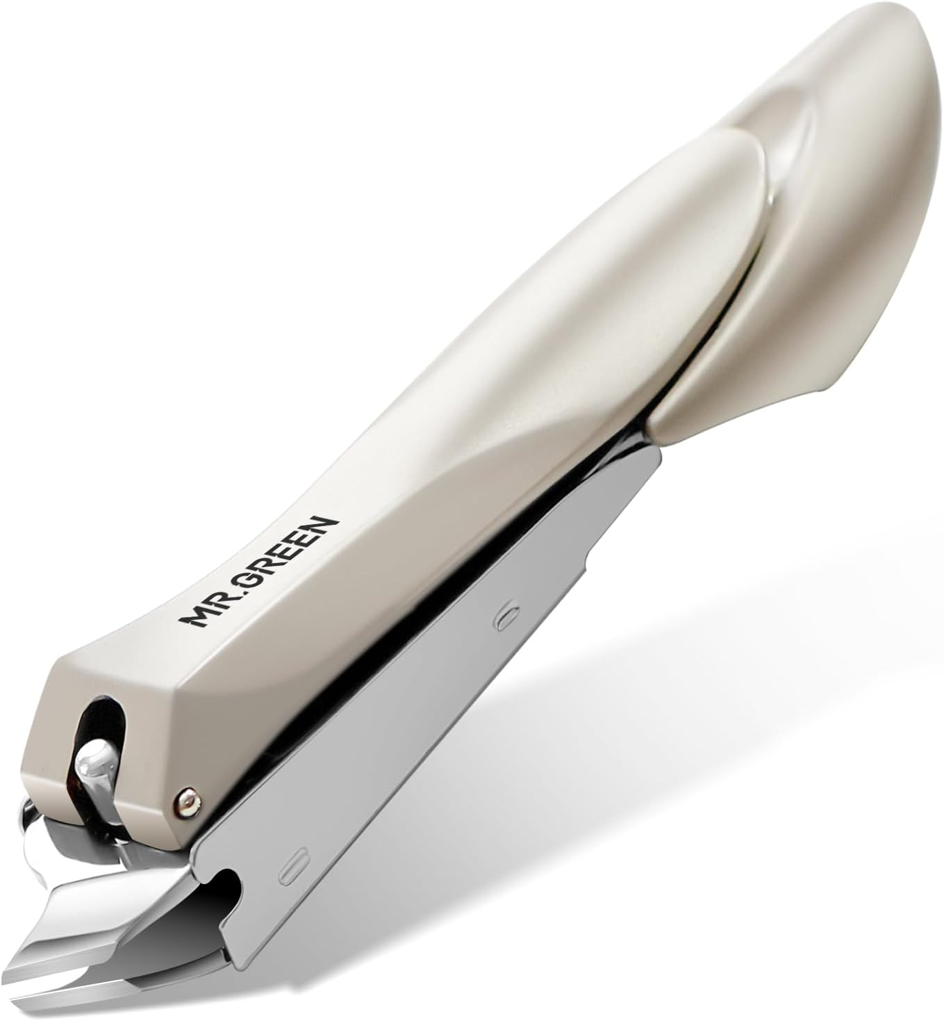 MR.GREEN Slanted Edge Nail Cutting Clippers Cuticle Nippers Tool Stainless Steel Dead Skin Oblique Tip Trimmer Manicure Scissors (Mr-1115 (Large))