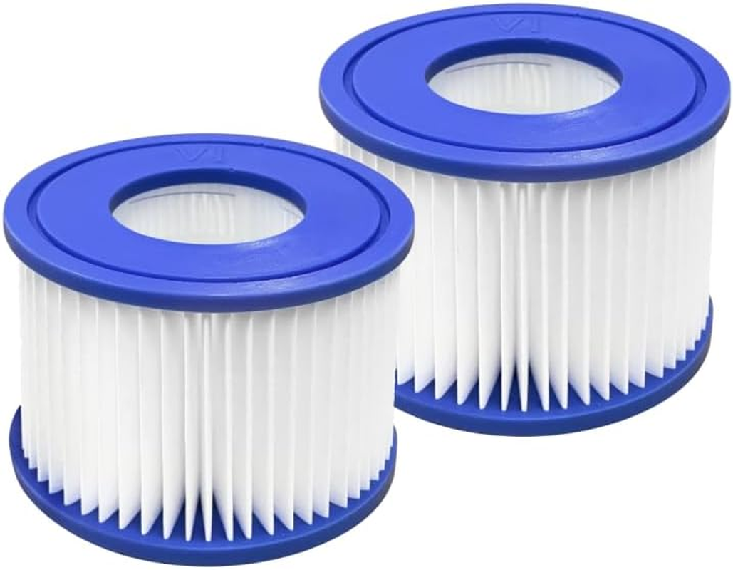 Fd-Workstuff Compatible with Bestway Filter Cartridge VI for Lay-Z-Spa Miami, Vegas, Monaco, Palm Springs (1 X Twin Packs, 2 Filters)