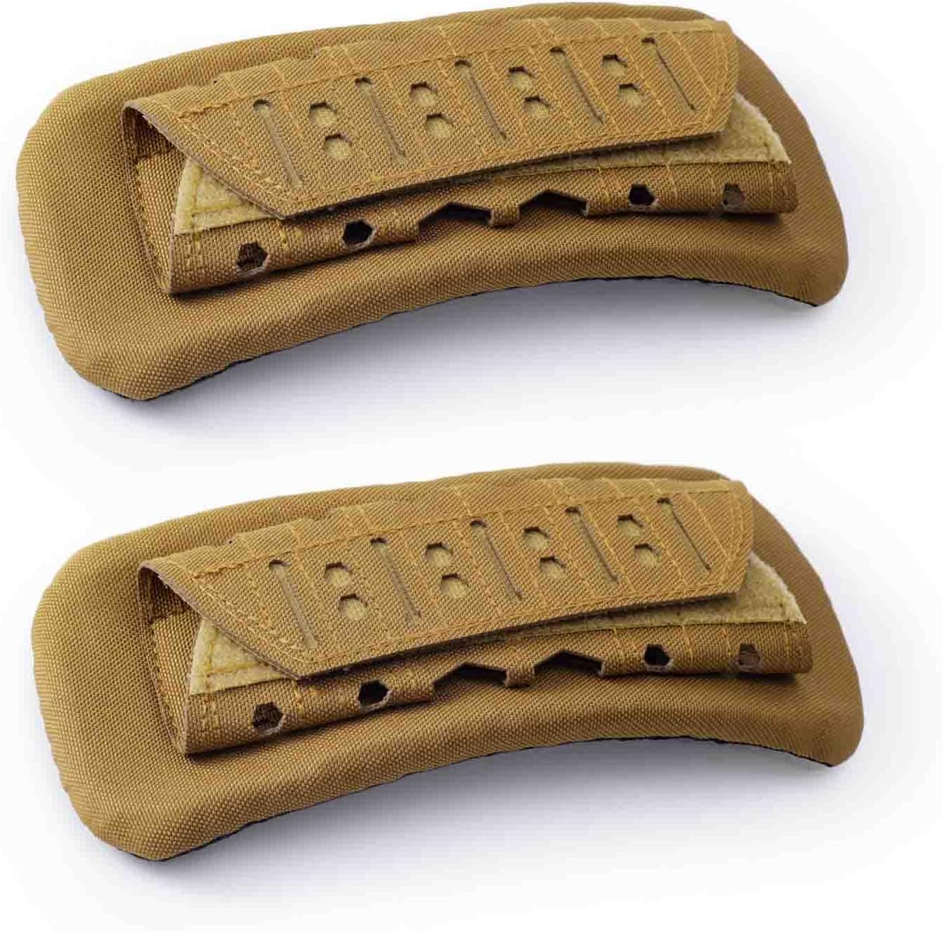 2Pcs Shoulder Strap Pads, 1000D Nylon Plate Carrier Shoulder Pads for Bag Strap Breathable Soft Shoulder Strap Cushion for Molle Vest Outdoor Backpack (Camel) image number 4