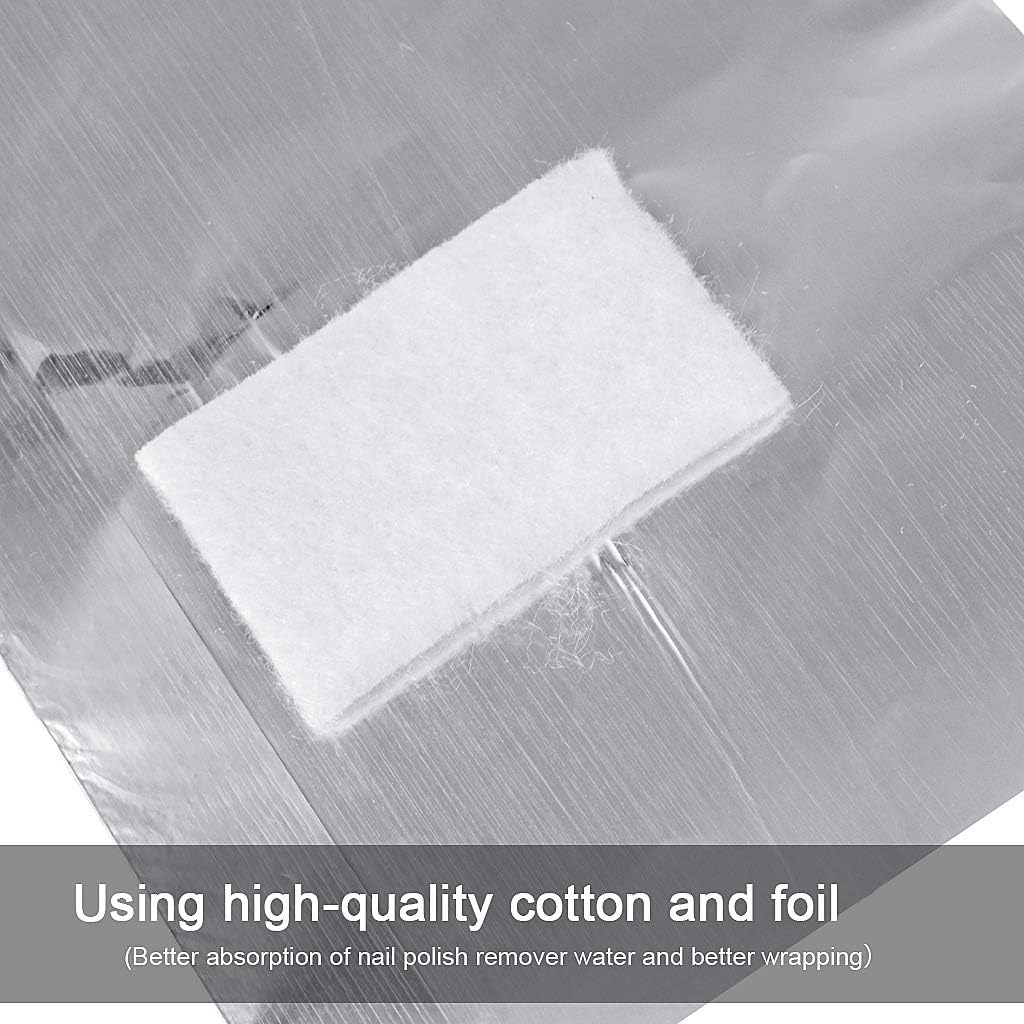 SWKJ 100 Pcs Foil Nail Wraps, Nail Foils for Gel Nails, Nail Foil Aluminium Wraps Remover, Gel Polish Remover for Manicure, Nail Art Soak off Foils for Nail Polishing Removing image number 4