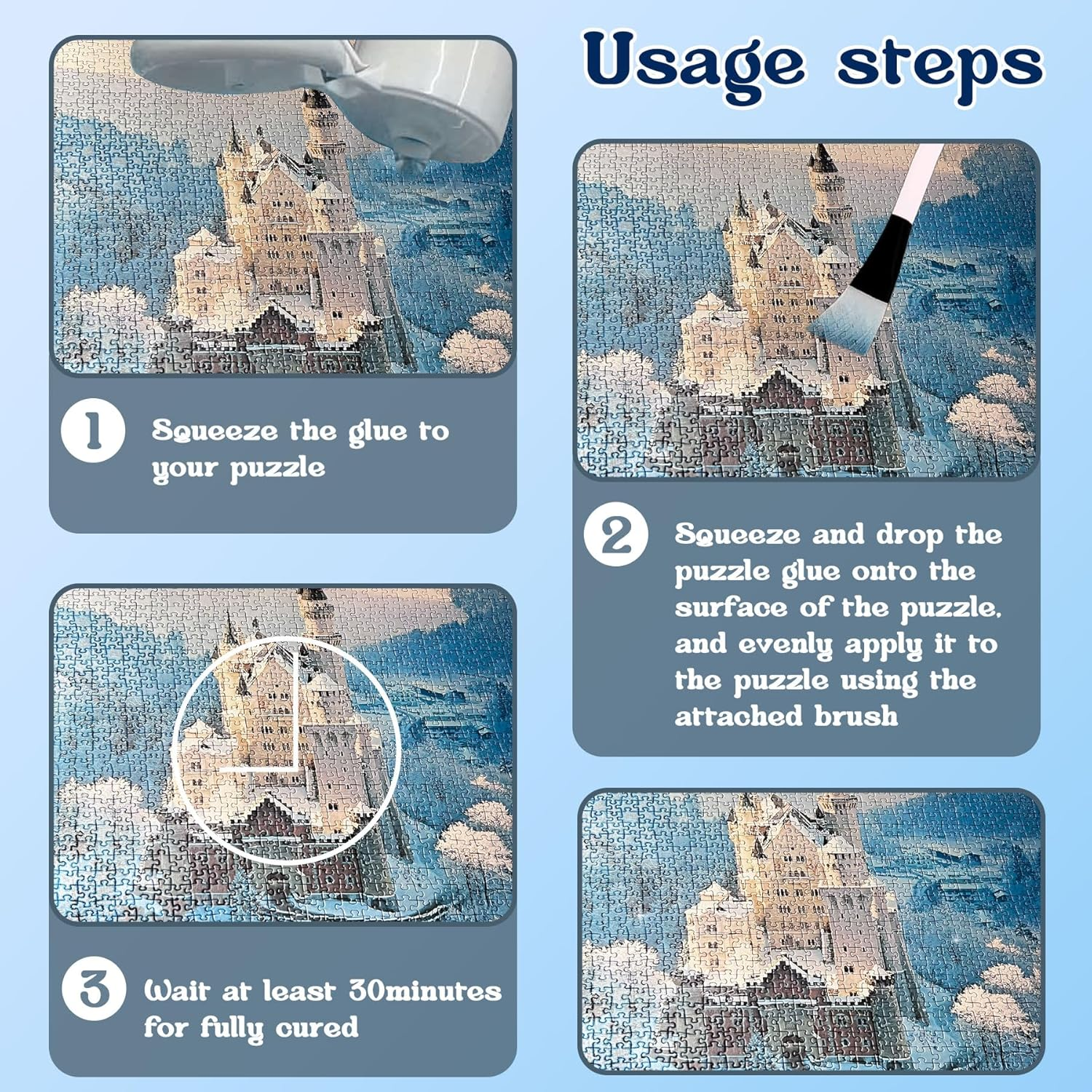 Puzzle Glue Conserver, 150Ml Jigsaw Glue Suitable for Jigsaw Puzzles for Adults 1000，Preserve the Eternal Beauty of the Puzzle(1 Pcs image number 4