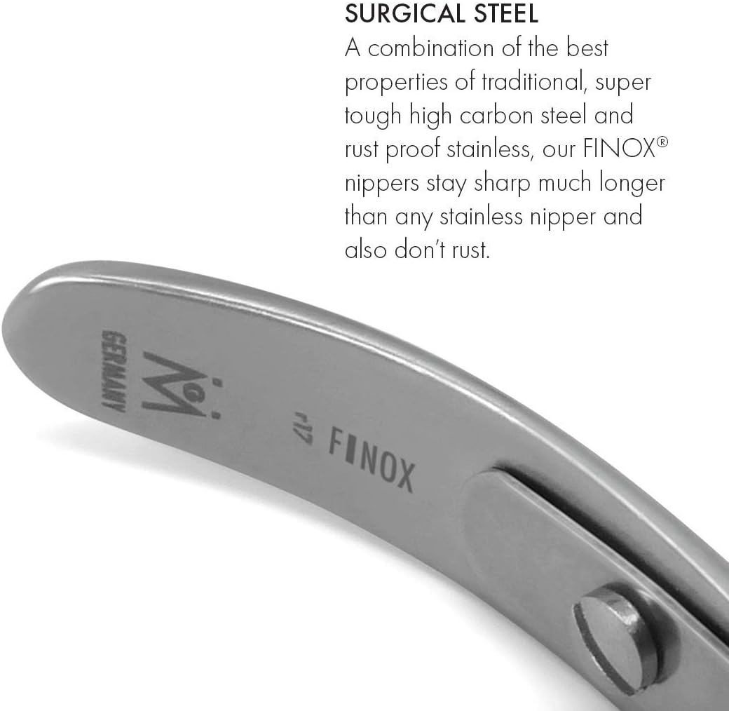 Stainless Steel FINOX Standard Cuticle Nippers, 5Mm Jaw. Made by Germanikure in Germany image number 1