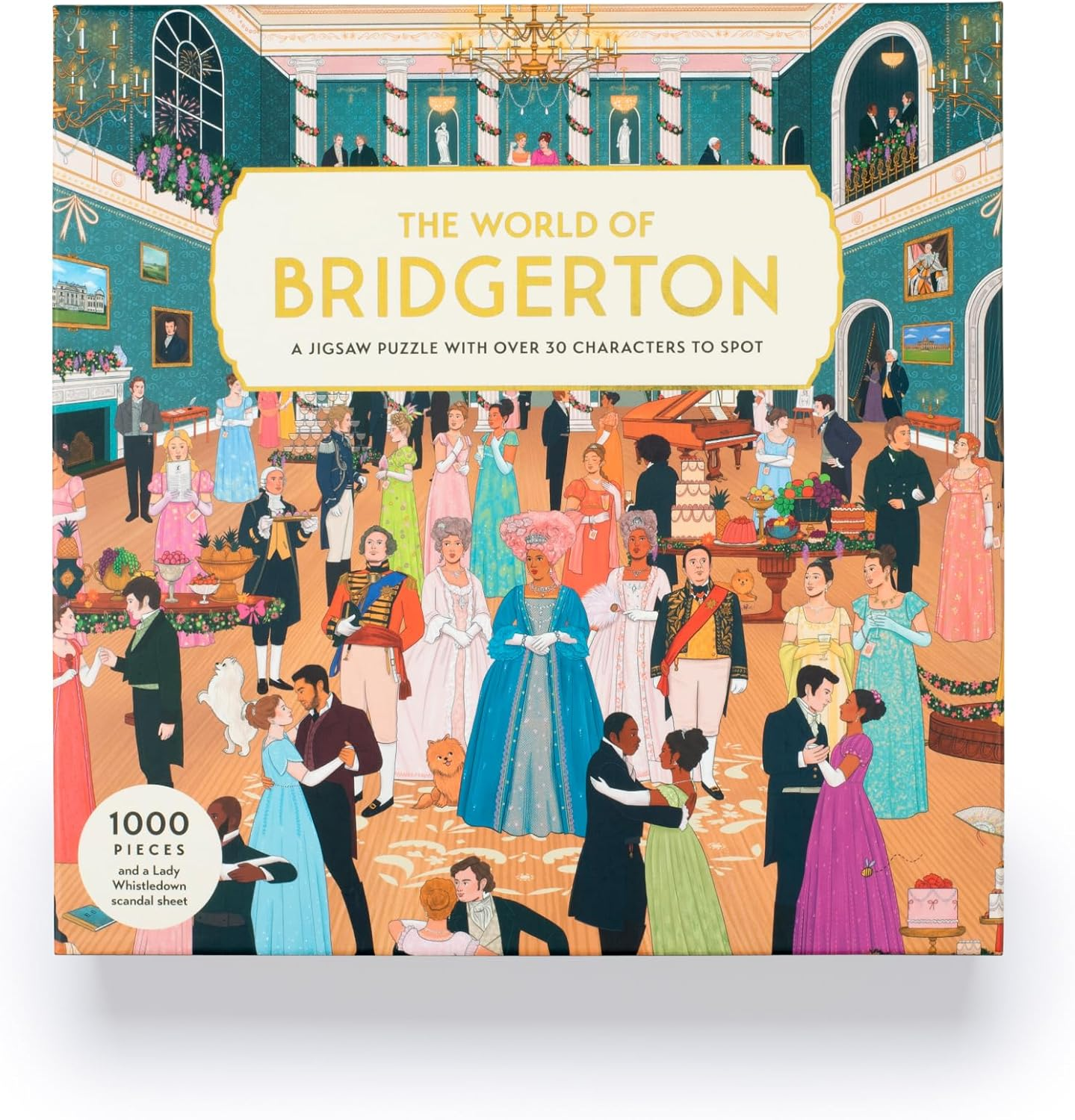 The World of Bridgerton 1000 Piece Puzzle: a 1000-Piece Jigsaw Puzzle with over 30 Characters to Spot image number 6